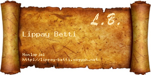 Lippay Betti névjegykártya
